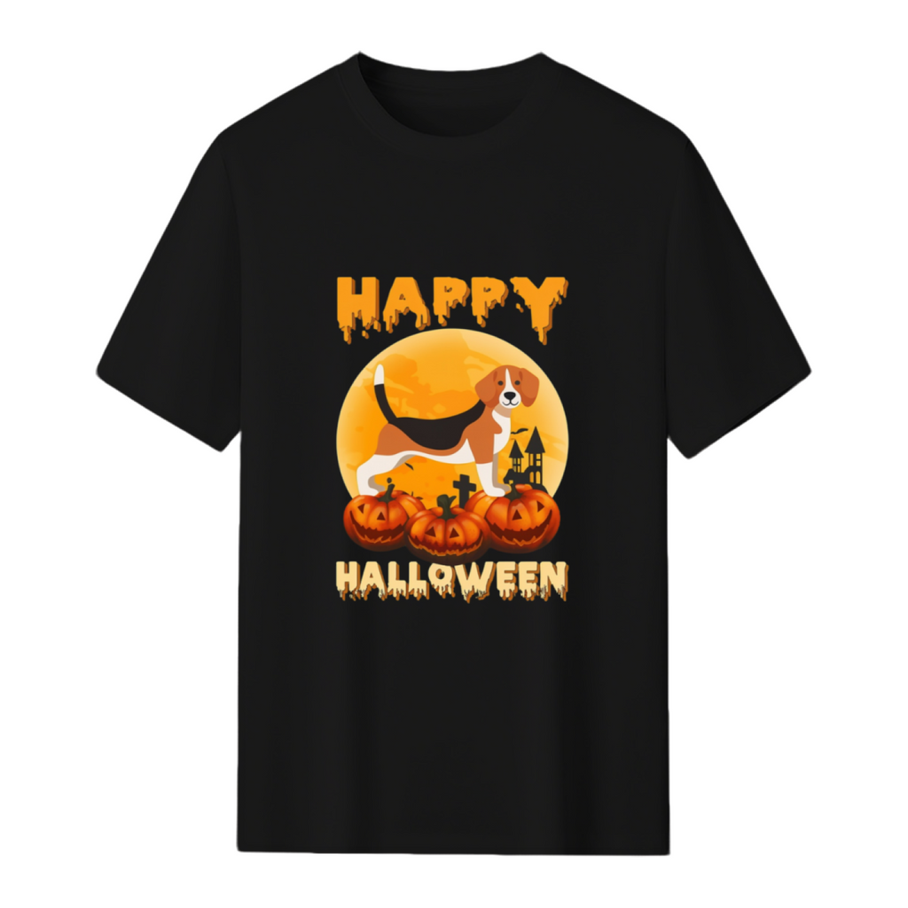 Beagle Halloween Scary Pumpkin Moon Costume T-Shirt