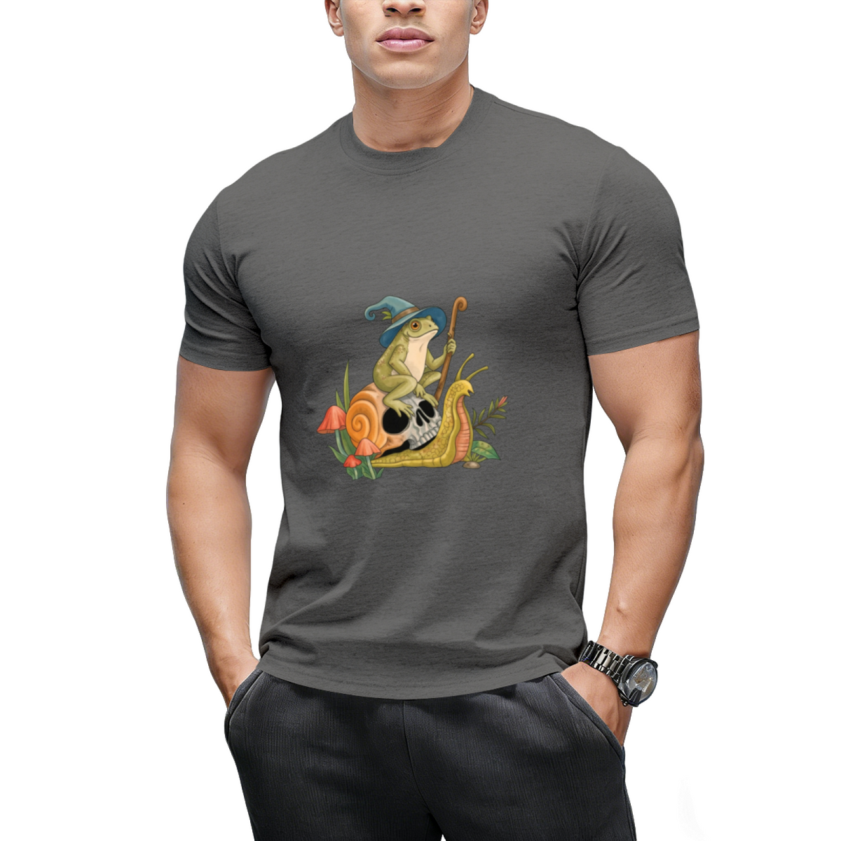 Cottagecore Aesthetic Witch Frog Snail Mushroom Goblincore T-Shirt