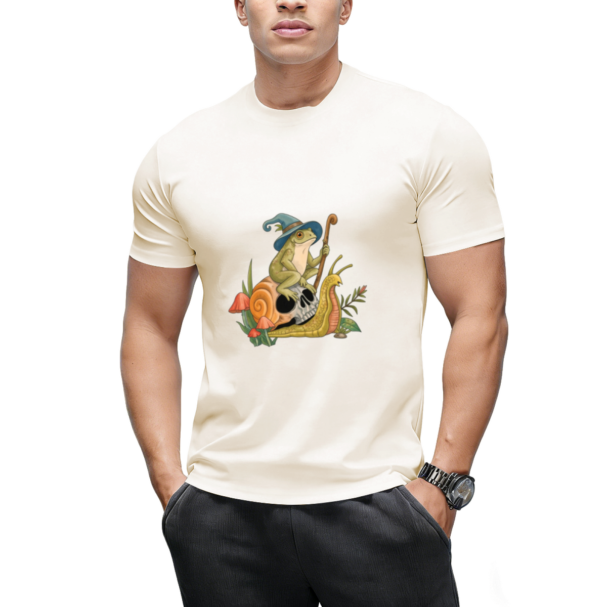 Cottagecore Aesthetic Witch Frog Snail Mushroom Goblincore T-Shirt
