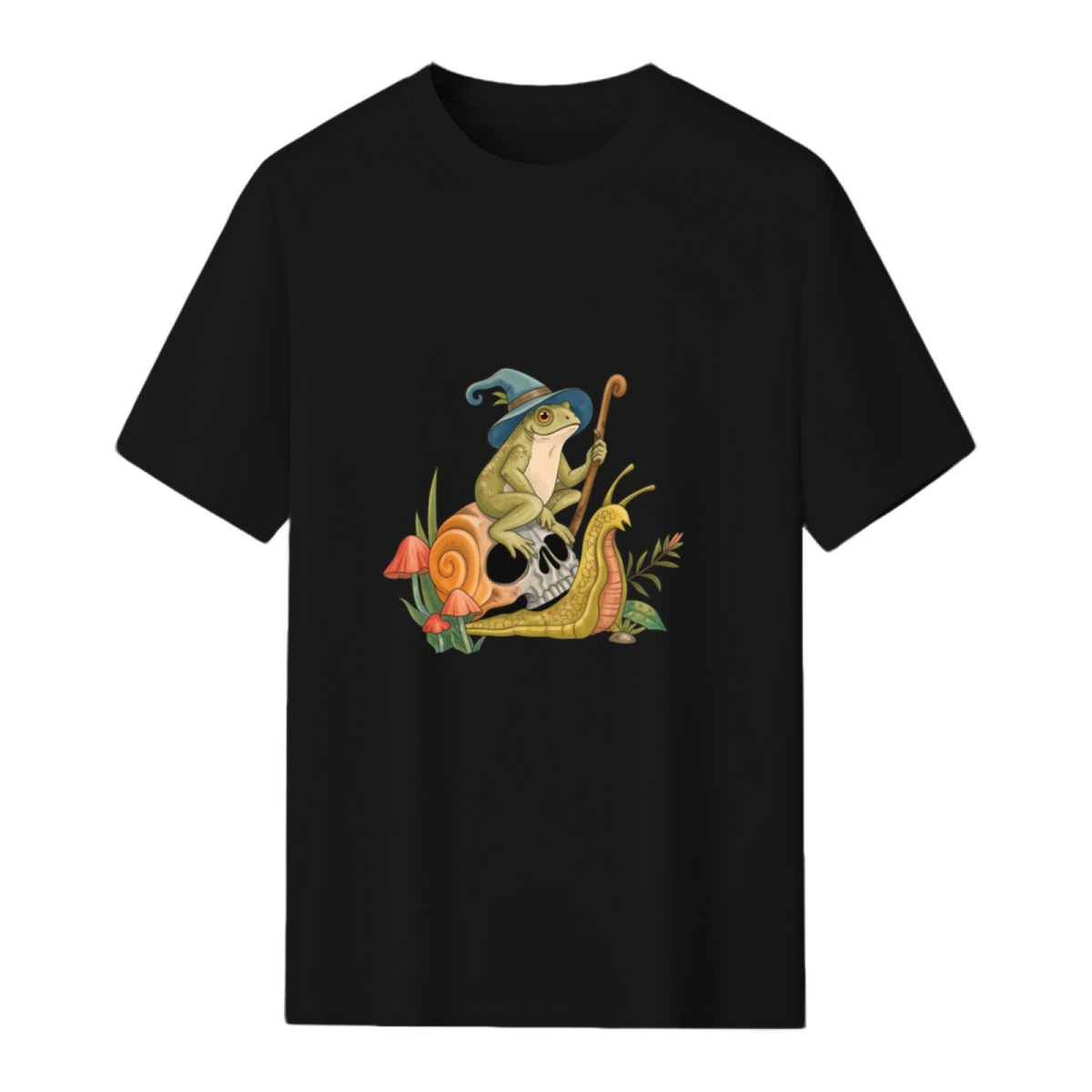Cottagecore Aesthetic Witch Frog Snail Mushroom Goblincore T-Shirt