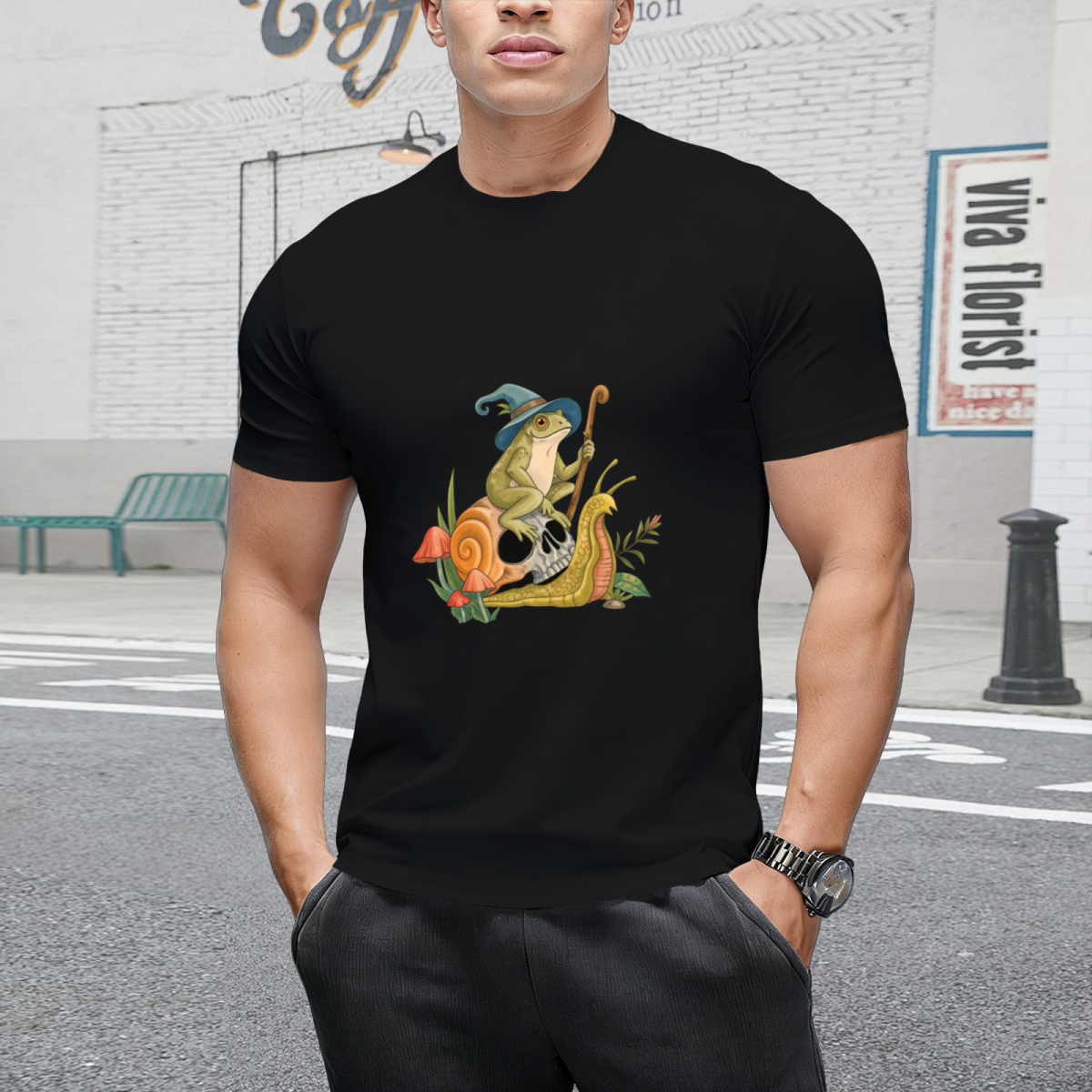 Cottagecore Aesthetic Witch Frog Snail Mushroom Goblincore T-Shirt