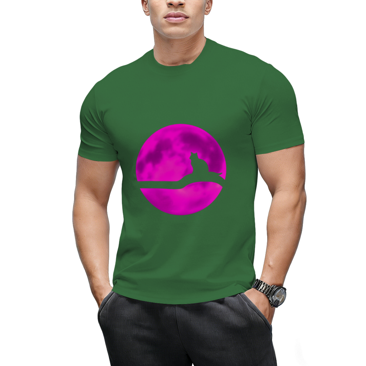 Cat and moon T-Shirt