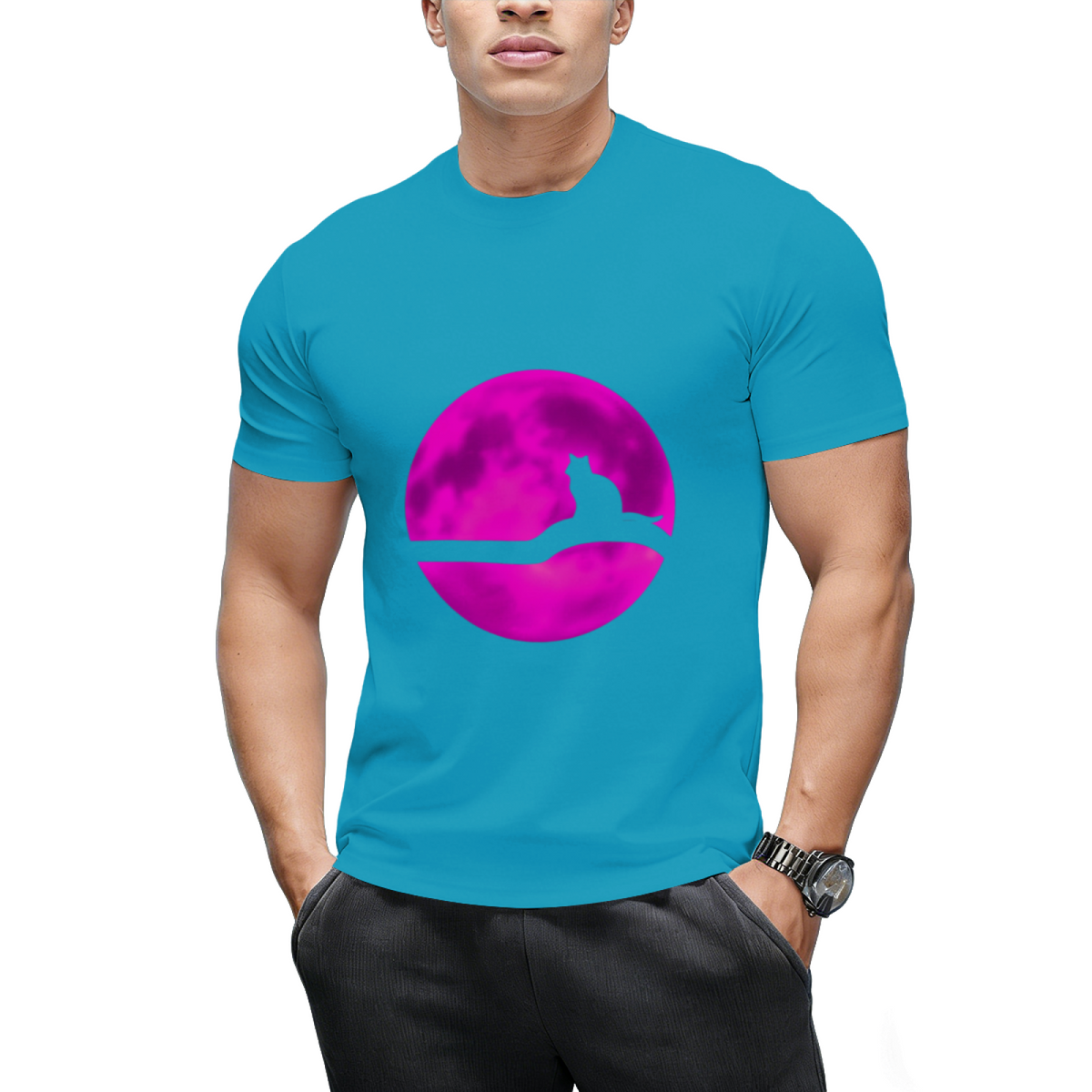 Cat and moon T-Shirt