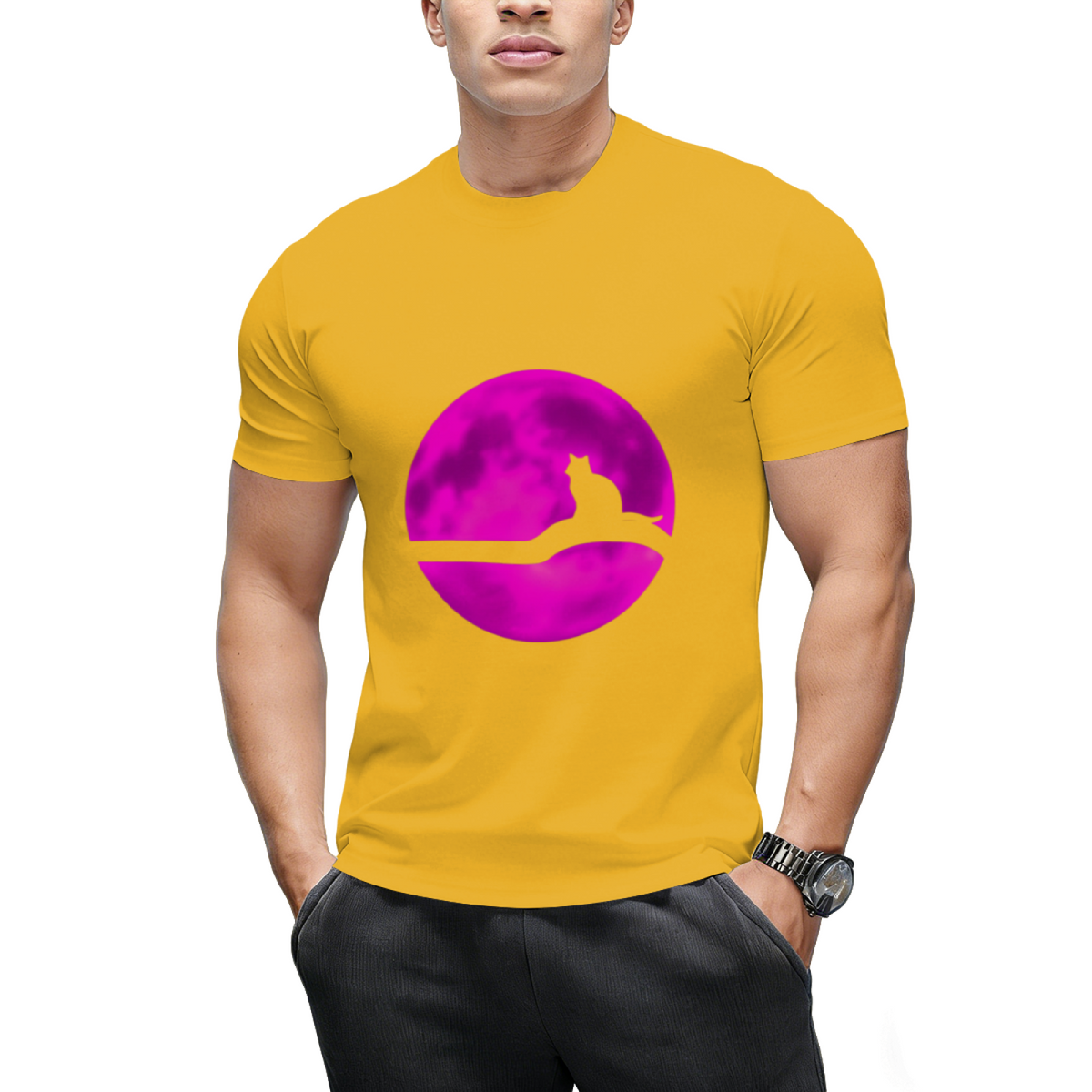Cat and moon T-Shirt