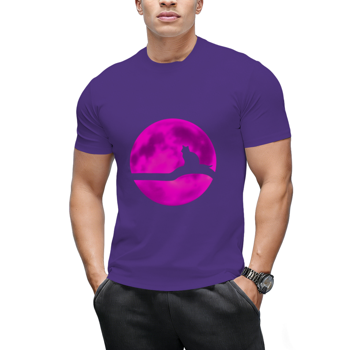 Cat and moon T-Shirt