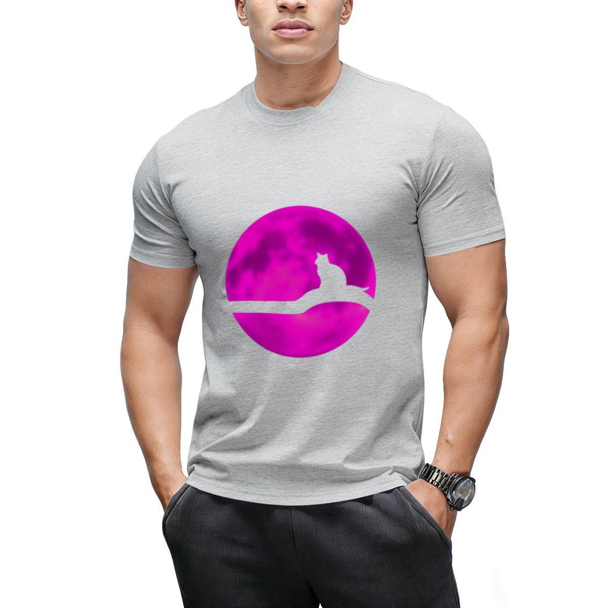 Cat and moon T-Shirt