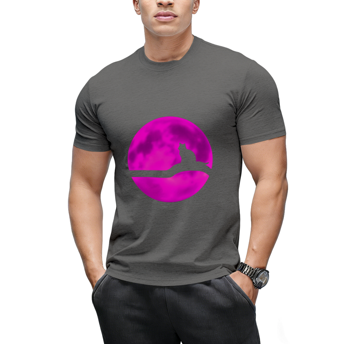 Cat and moon T-Shirt