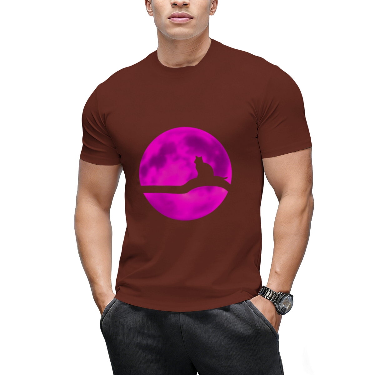 Cat and moon T-Shirt