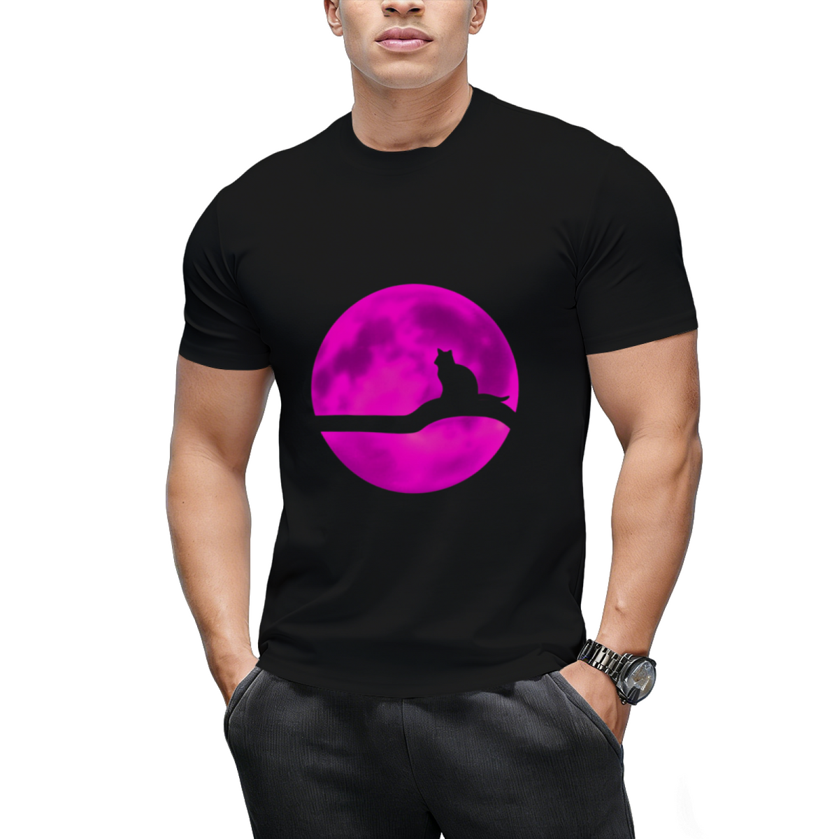 Cat and moon T-Shirt