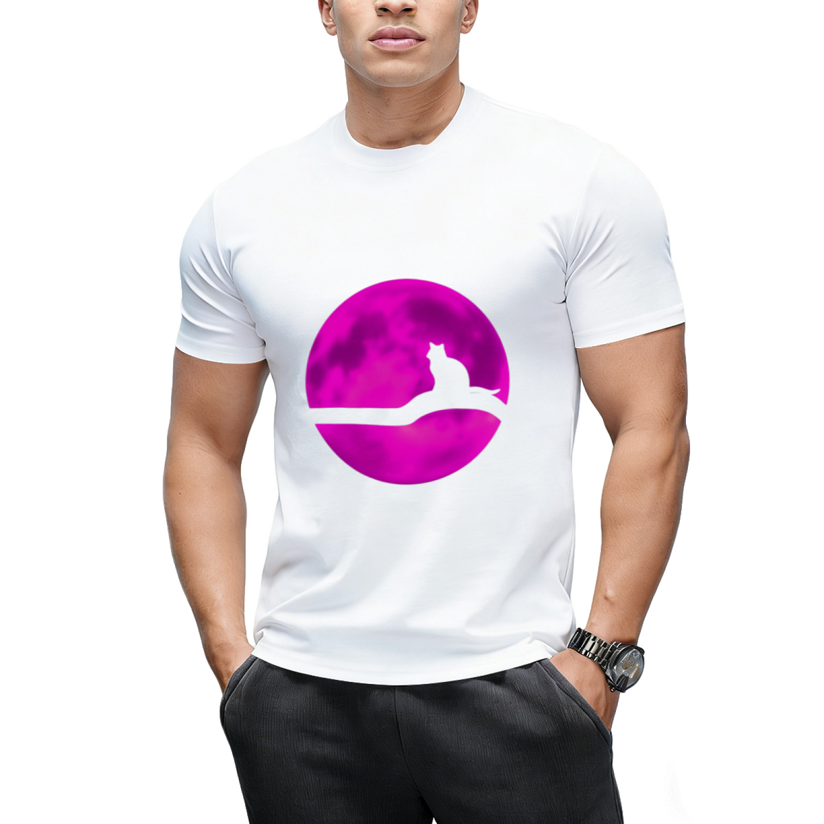 Cat and moon T-Shirt