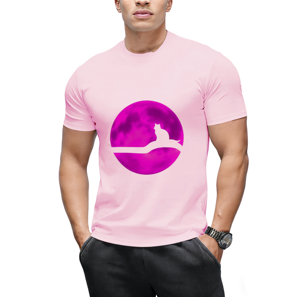 Cat and moon T-Shirt