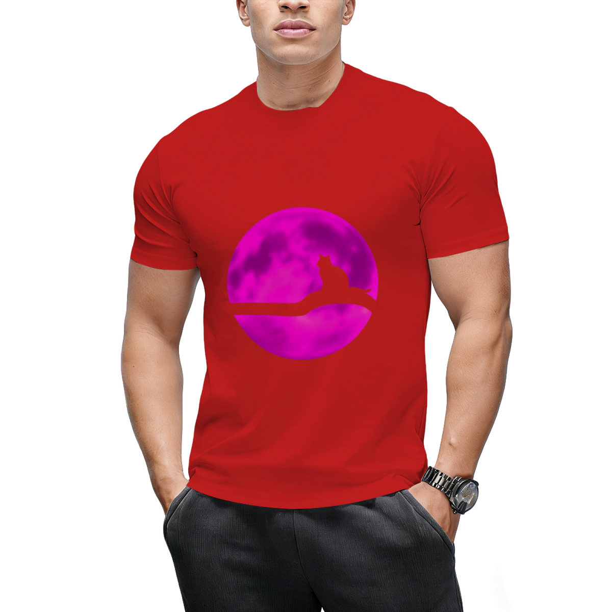 Cat and moon T-Shirt