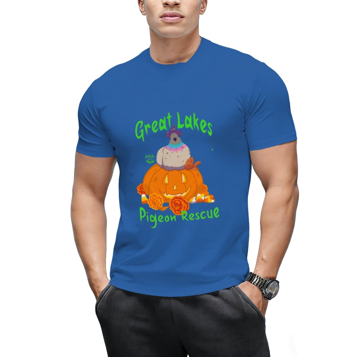 Halloween Pigeon by Pudgy Pigeons (Green) T-Shirt