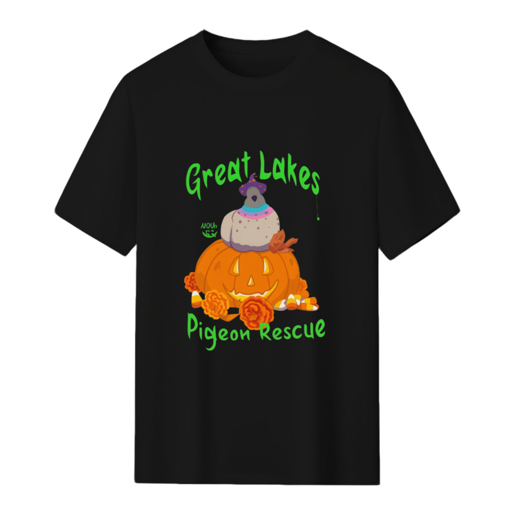 Halloween Pigeon by Pudgy Pigeons (Green) T-Shirt