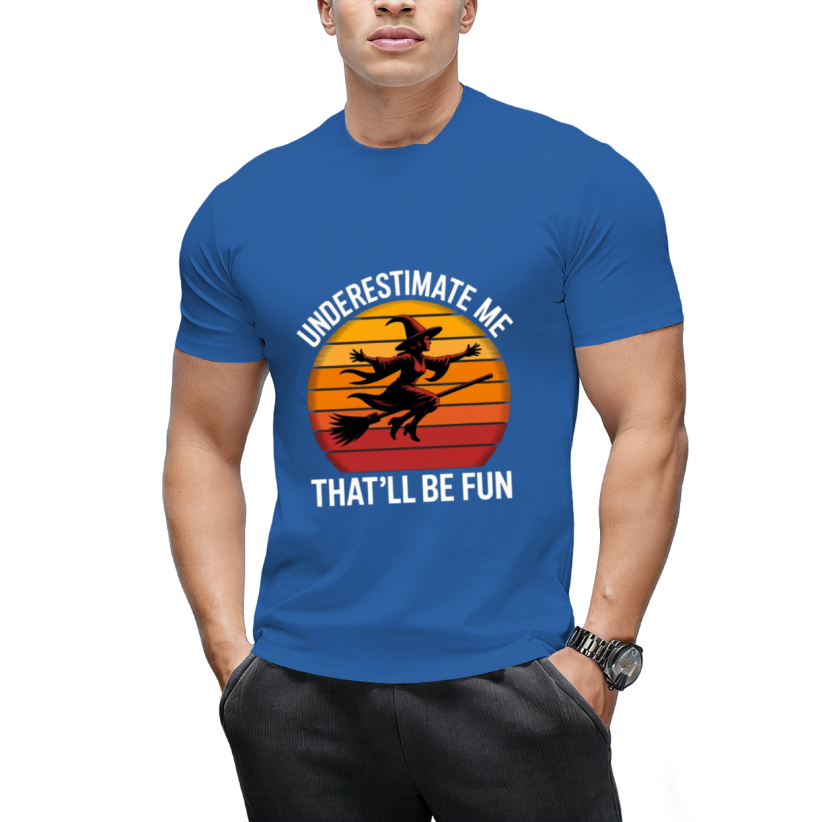 Halloween Witch Underestimate Me Funny T-Shirt