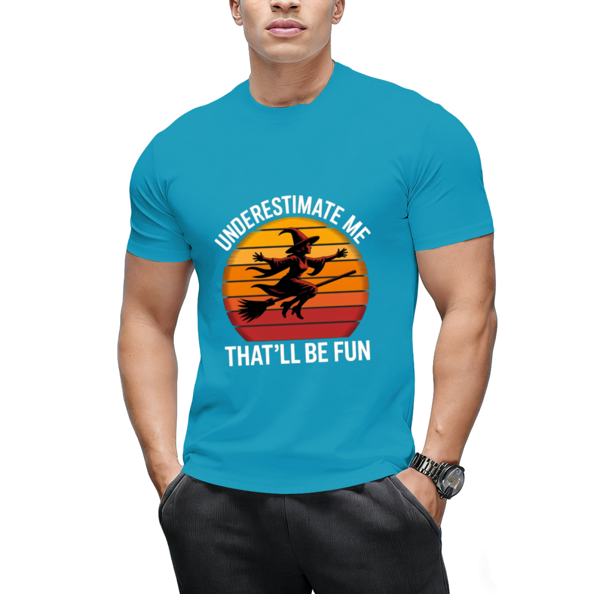 Halloween Witch Underestimate Me Funny T-Shirt