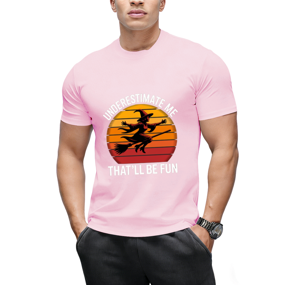 Halloween Witch Underestimate Me Funny T-Shirt