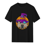Golden Retriever Witch Funny Halloween Costume Creepy Moon T-Shirt