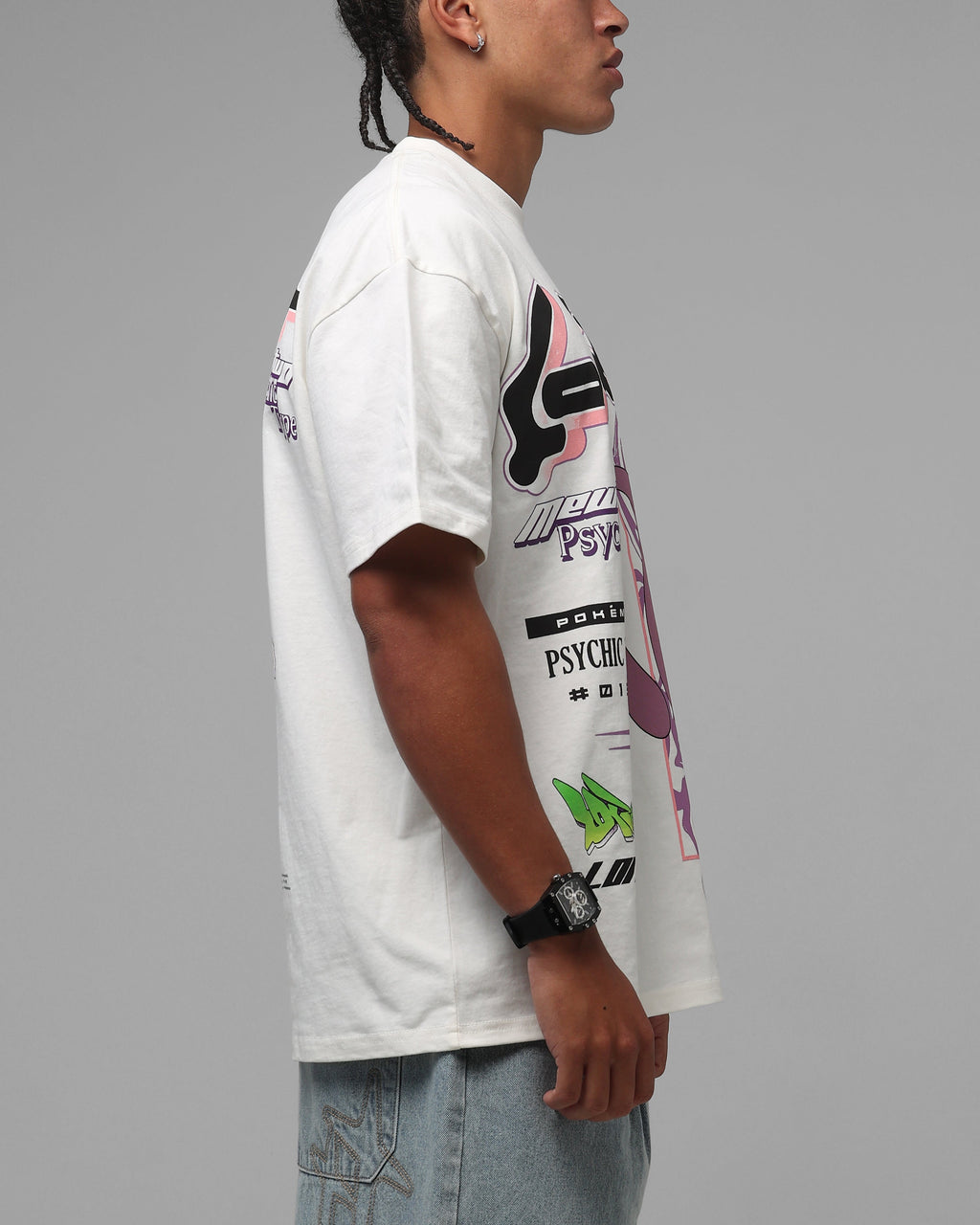 Pok茅mon By Loiter Mewtwo Heavyweight T-Shirt Off White