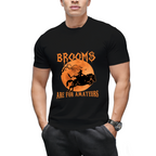 Brooms Are For Amateurs Horse Riding Funny Halloween Costume T-Shirt