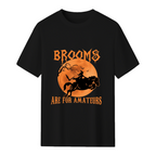 Brooms Are For Amateurs Horse Riding Funny Halloween Costume T-Shirt