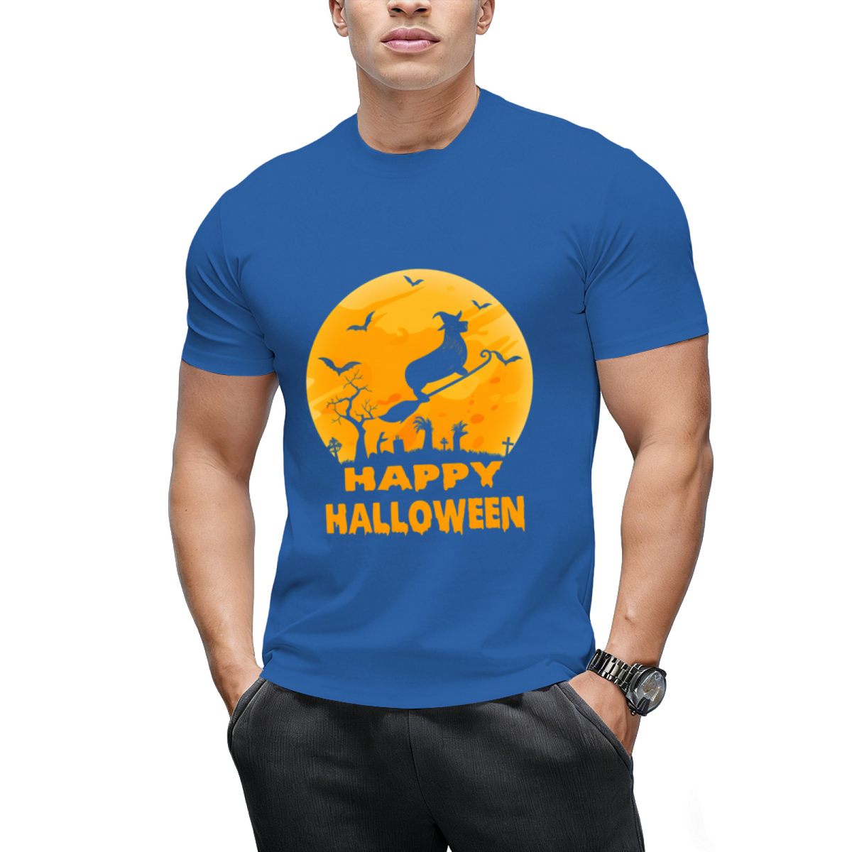Corgi dog witch halloween T-Shirt