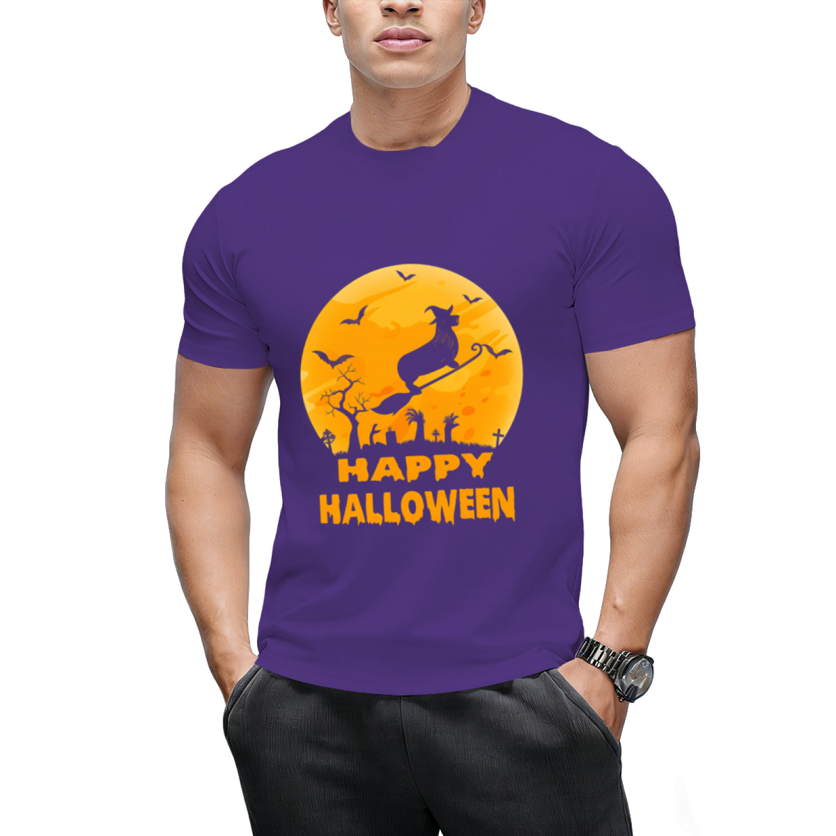 Corgi dog witch halloween T-Shirt