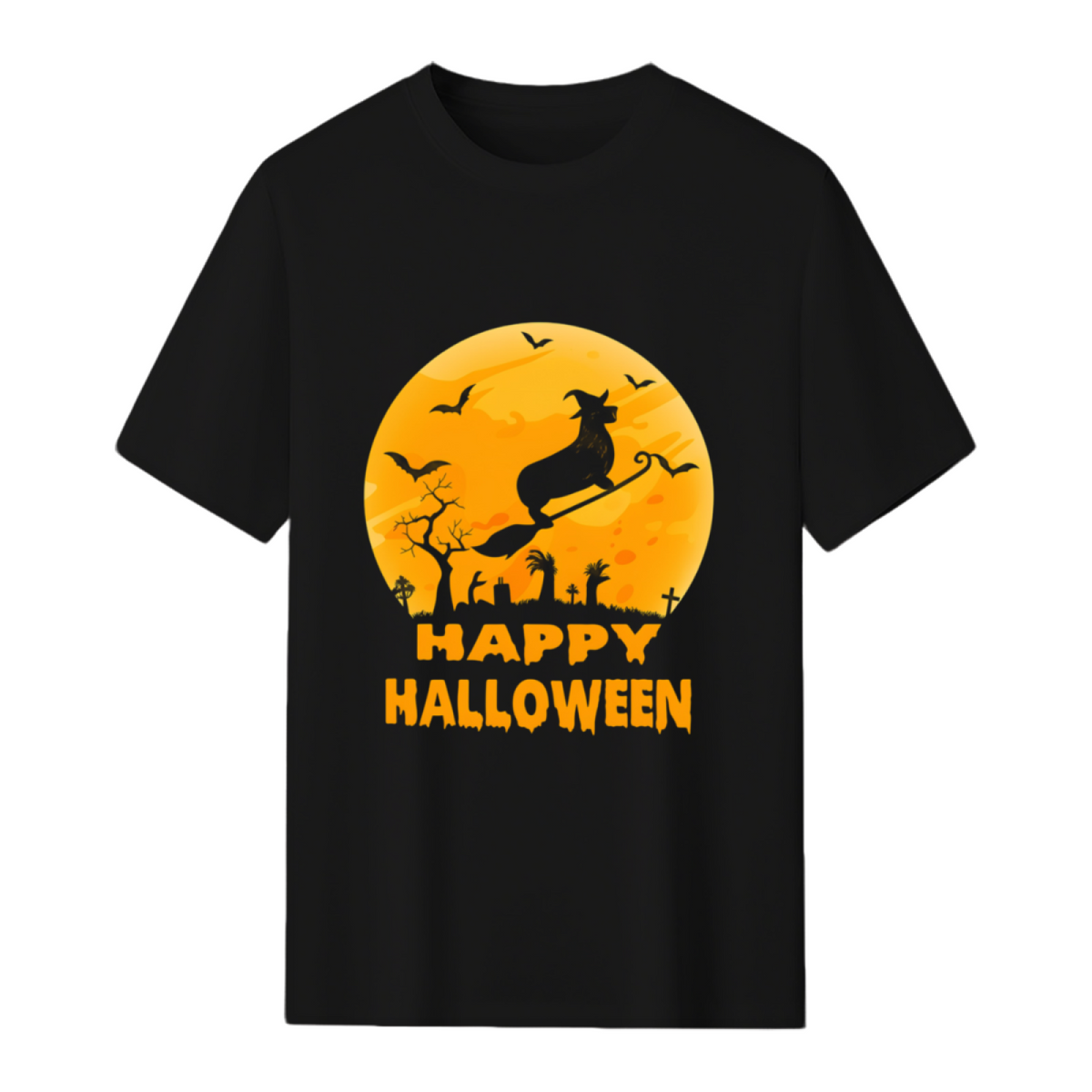 Corgi dog witch halloween T-Shirt