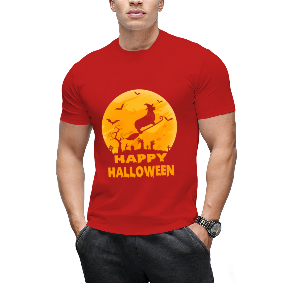 Corgi dog witch halloween T-Shirt