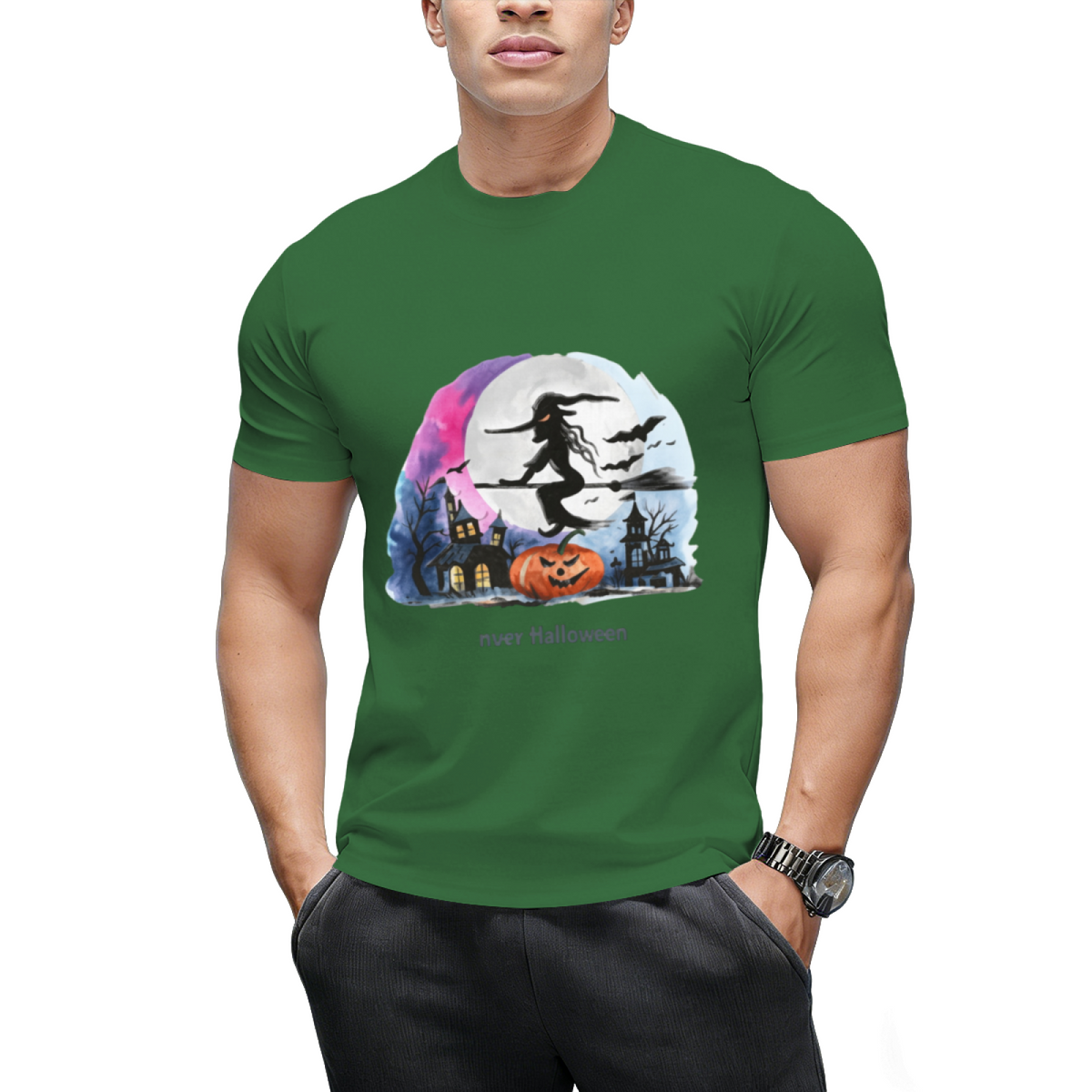 Happy Halloween Flying Witch T-Shirt