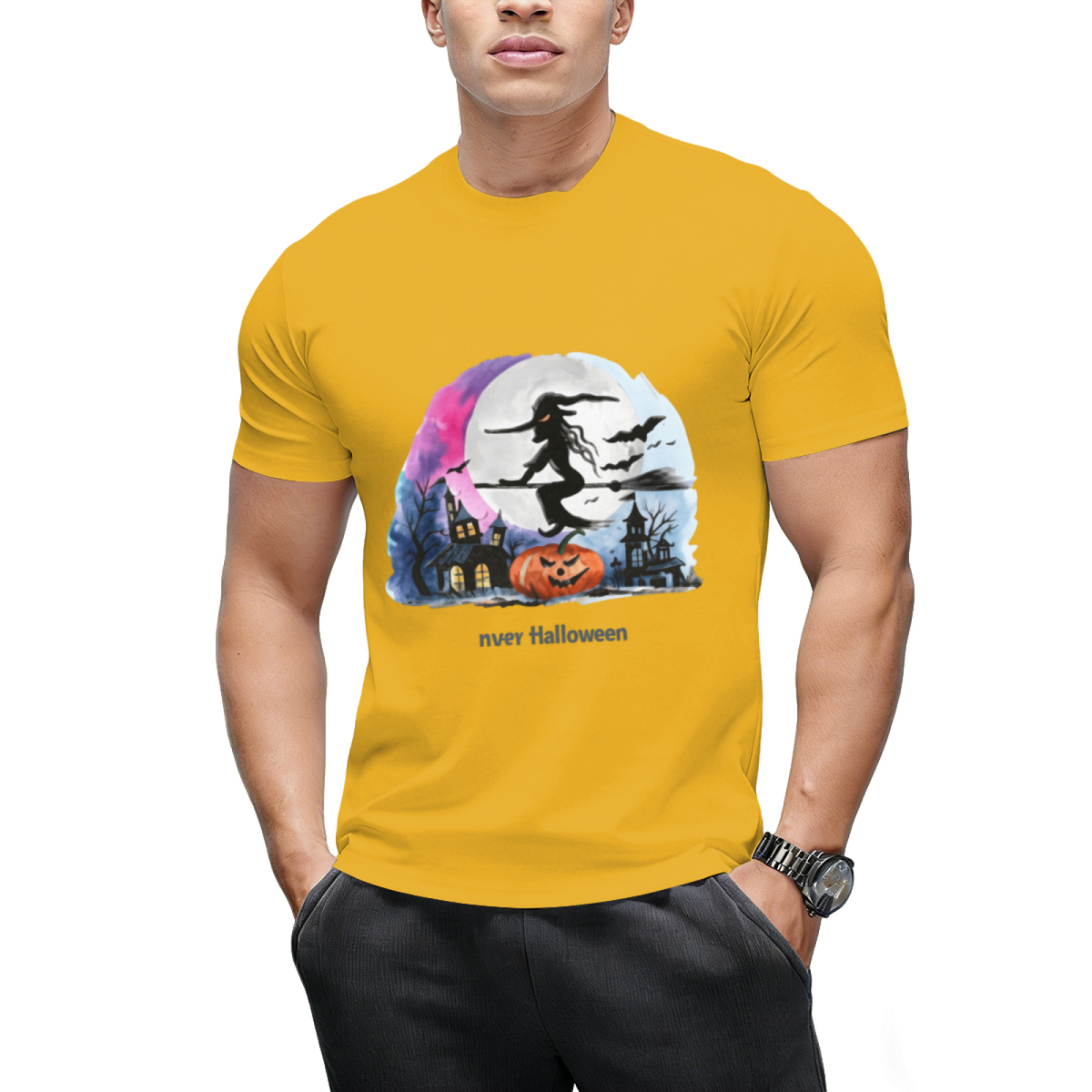 Happy Halloween Flying Witch T-Shirt