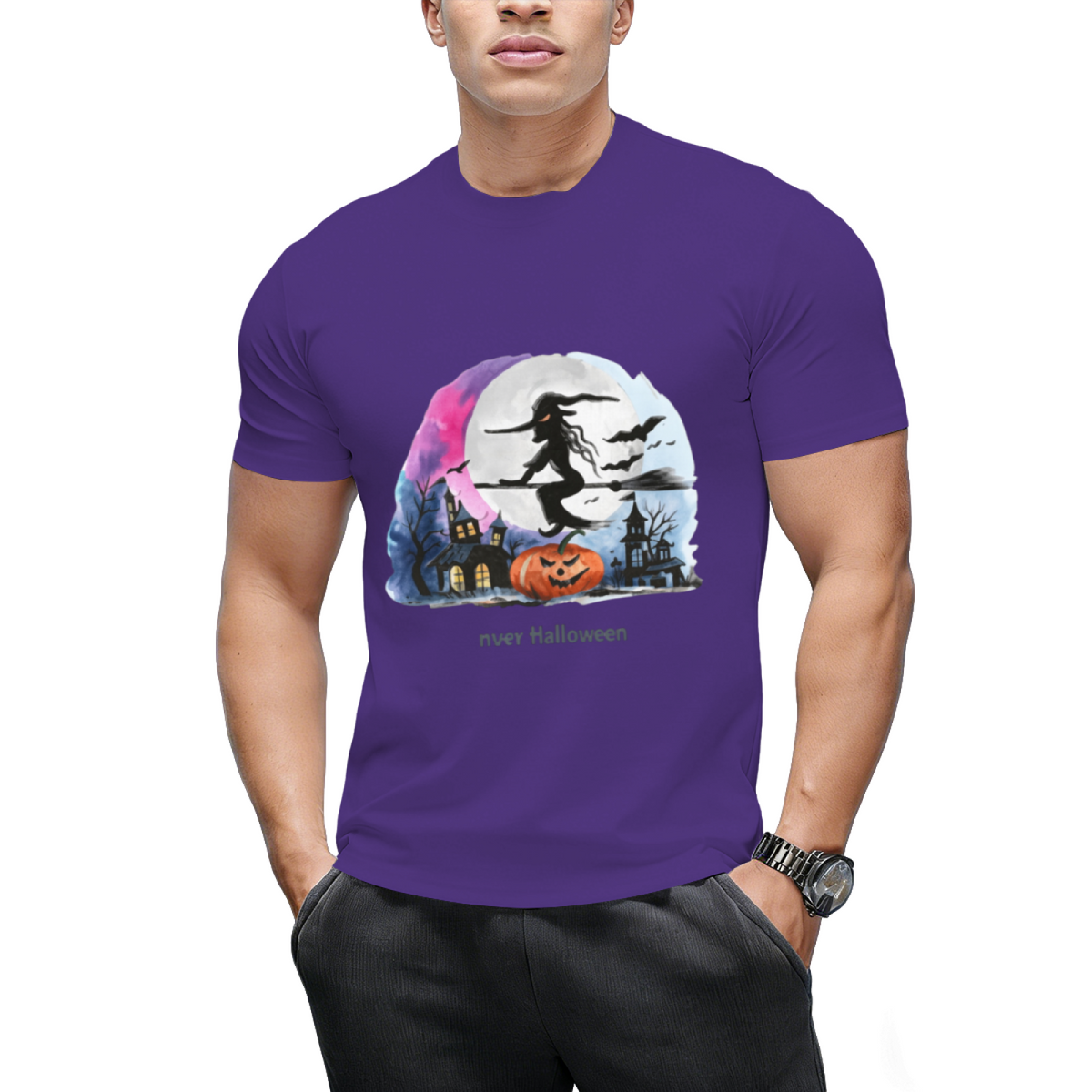 Happy Halloween Flying Witch T-Shirt