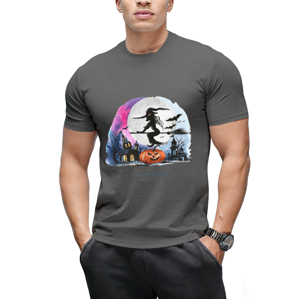 Happy Halloween Flying Witch T-Shirt