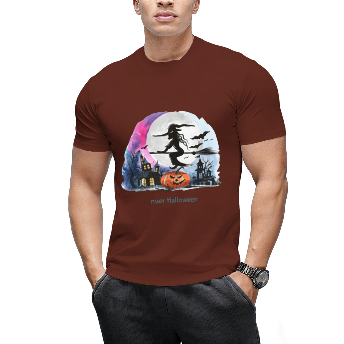 Happy Halloween Flying Witch T-Shirt