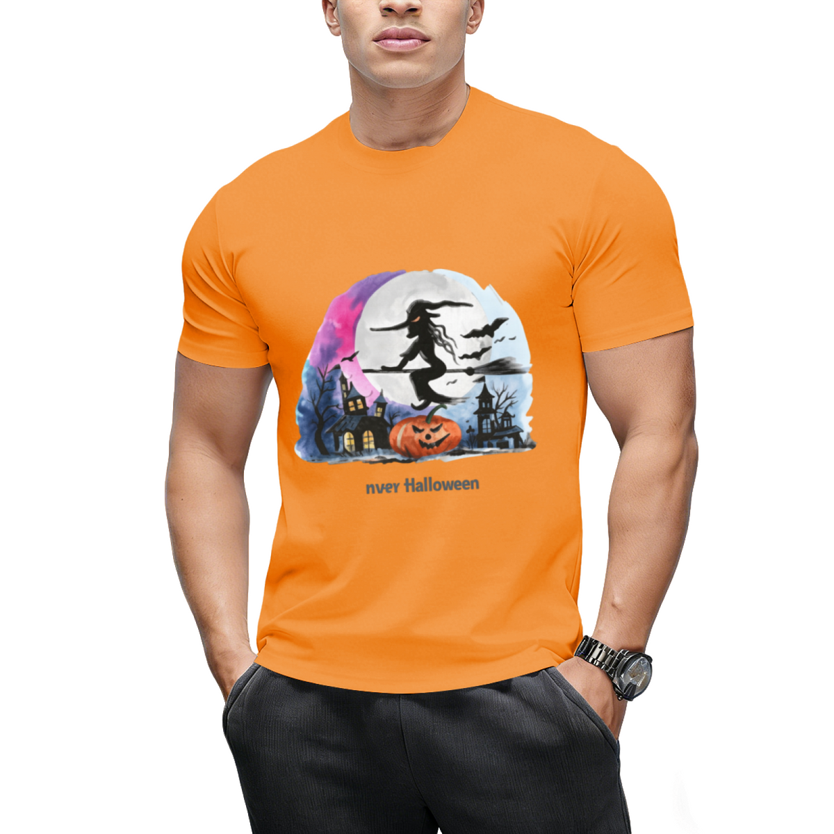 Happy Halloween Flying Witch T-Shirt