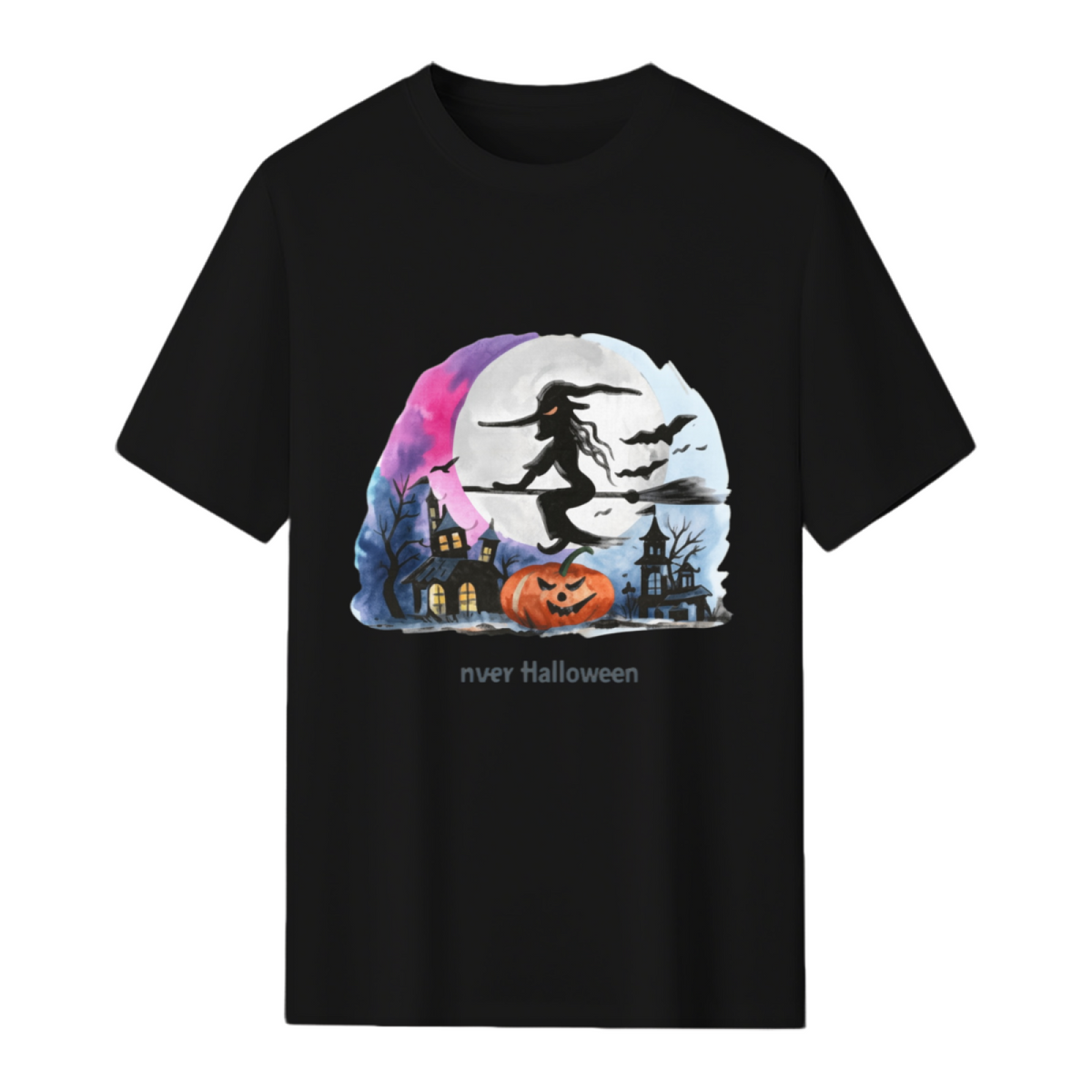 Happy Halloween Flying Witch T-Shirt