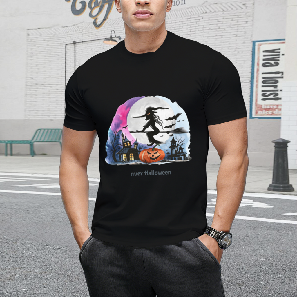 Happy Halloween Flying Witch T-Shirt