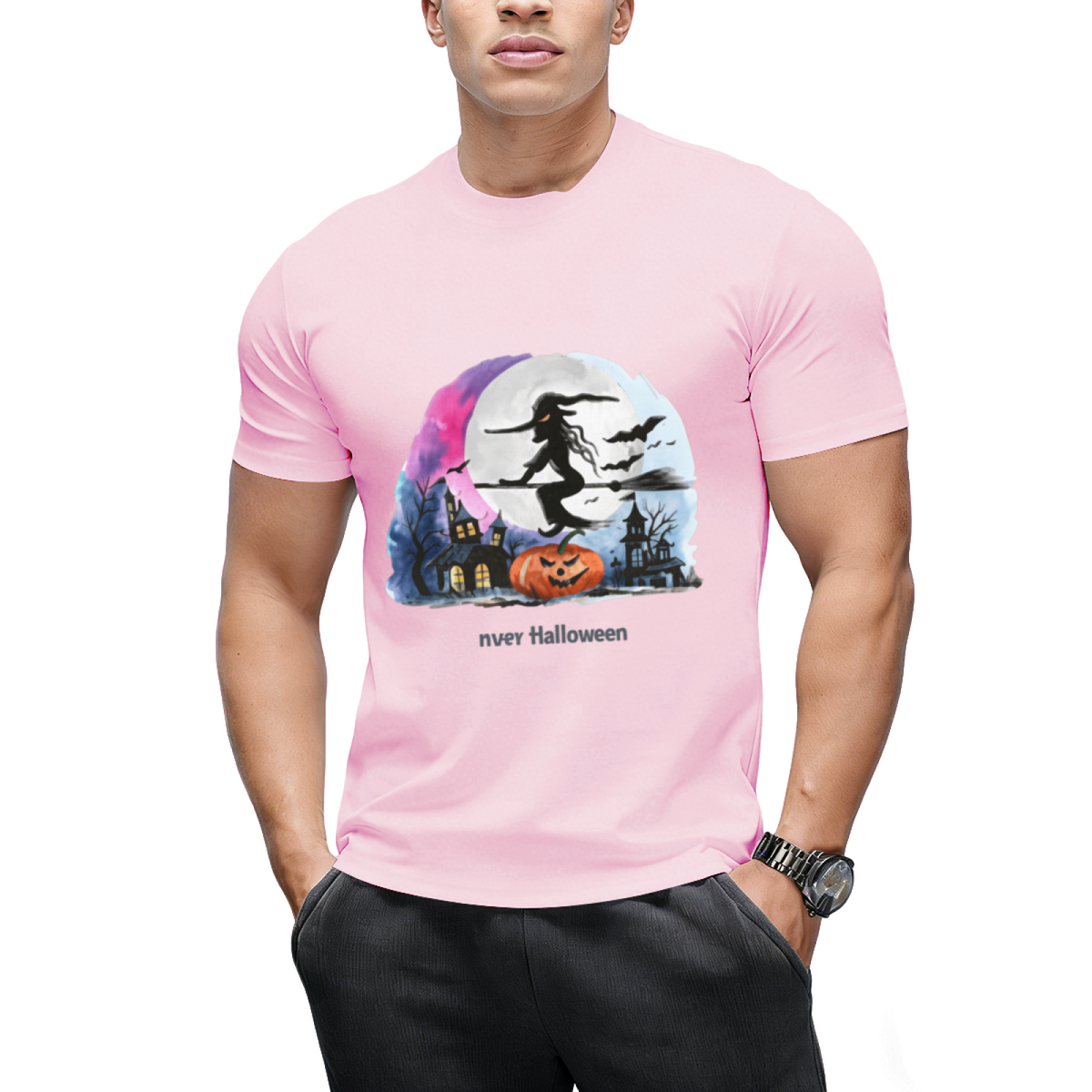 Happy Halloween Flying Witch T-Shirt
