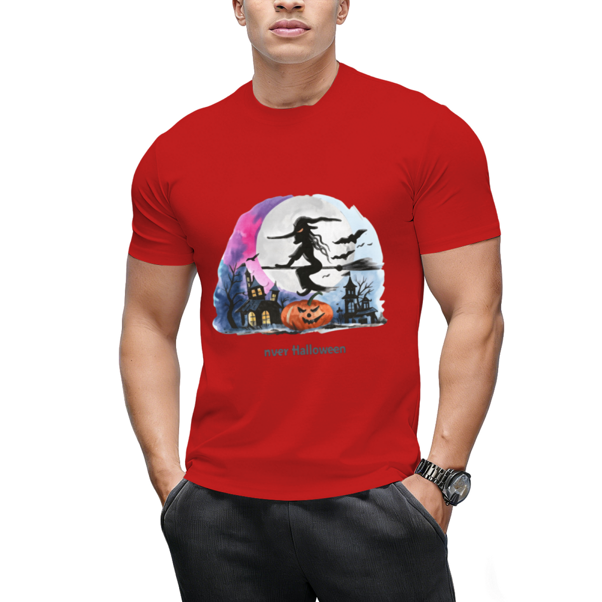 Happy Halloween Flying Witch T-Shirt