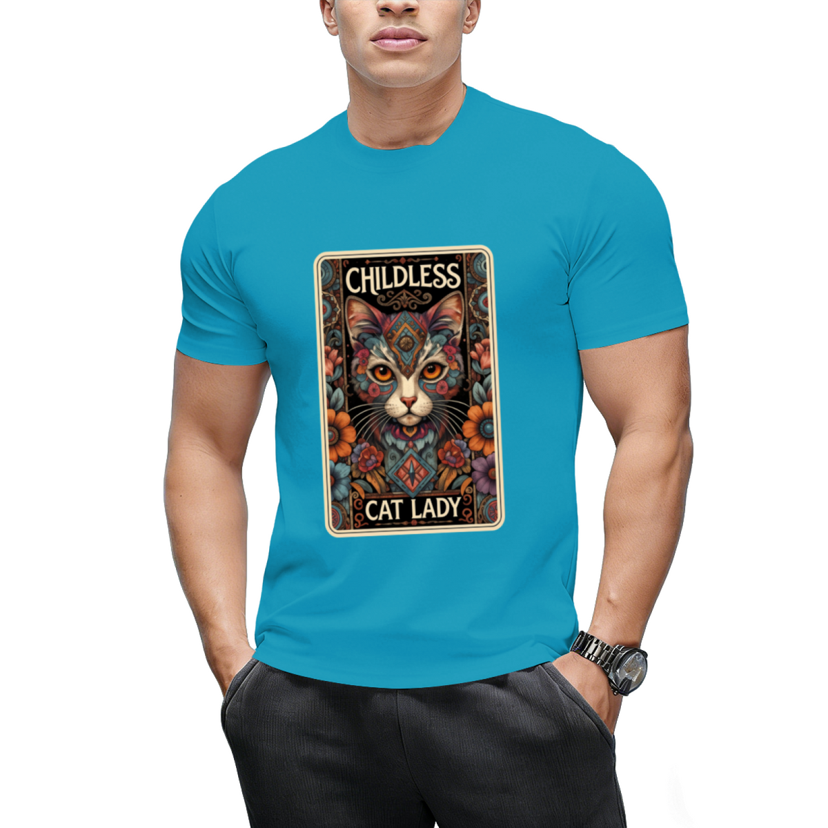 Childless Cat Lady Tarot Card Halloween T-Shirt