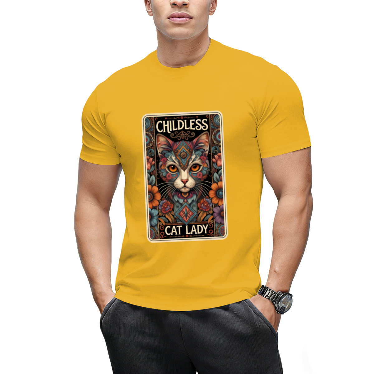 Childless Cat Lady Tarot Card Halloween T-Shirt