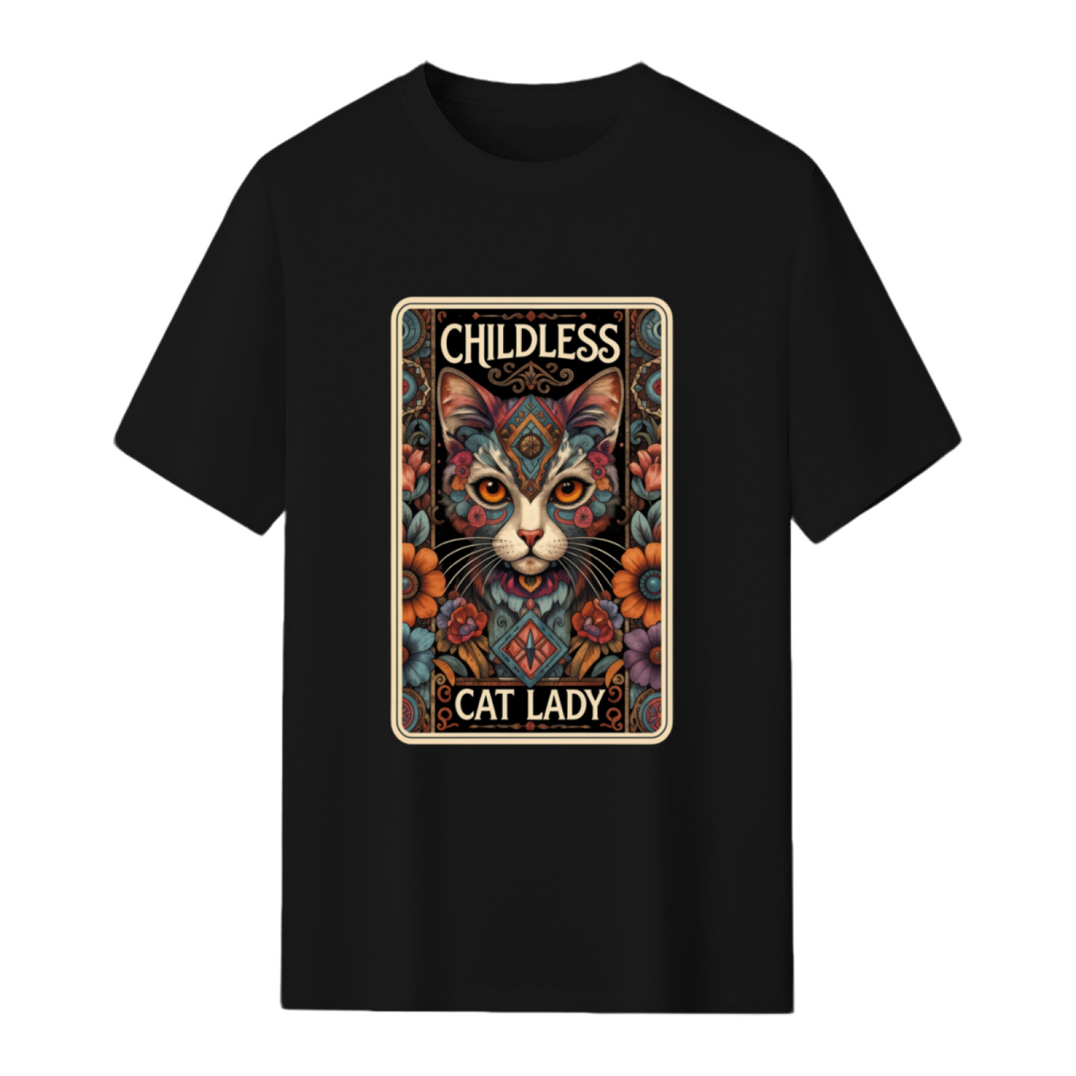 Childless Cat Lady Tarot Card Halloween T-Shirt