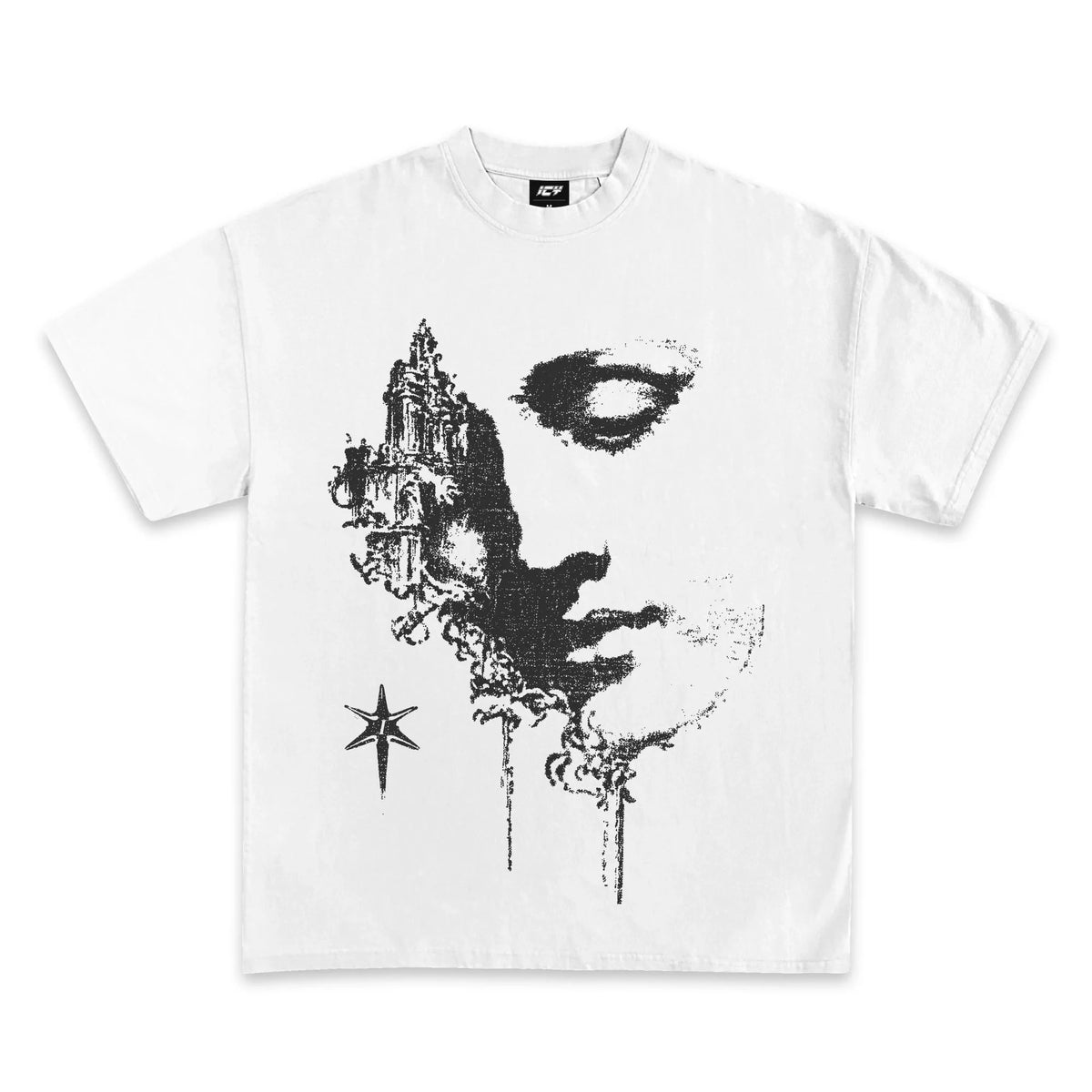 Abstract Face Graphic T-Shirt