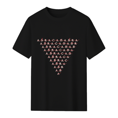 Abracadabra diminishing downwards triangle T-Shirt