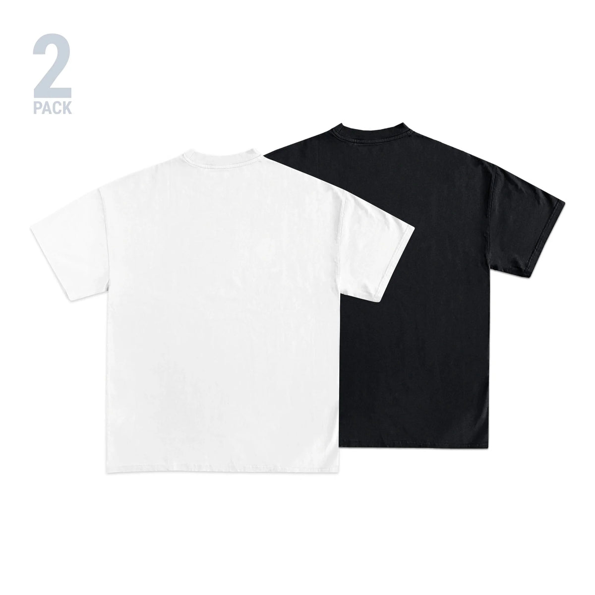 Icy Men's 2-Pack Heavyweight T-Shirt (Black. White)