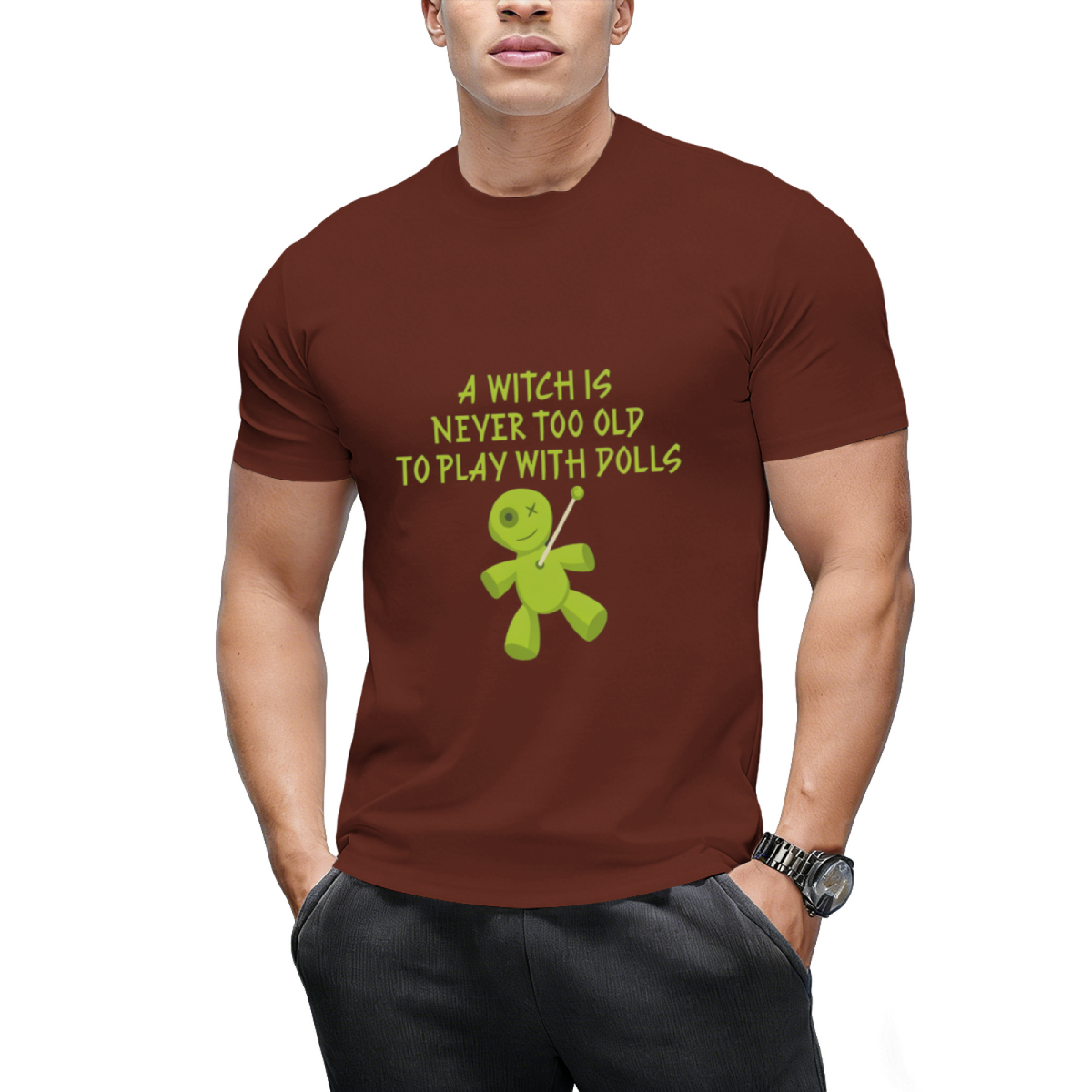 A Witch is Never Too Old To Play With Dolls Cheeky Witch T-Shirt