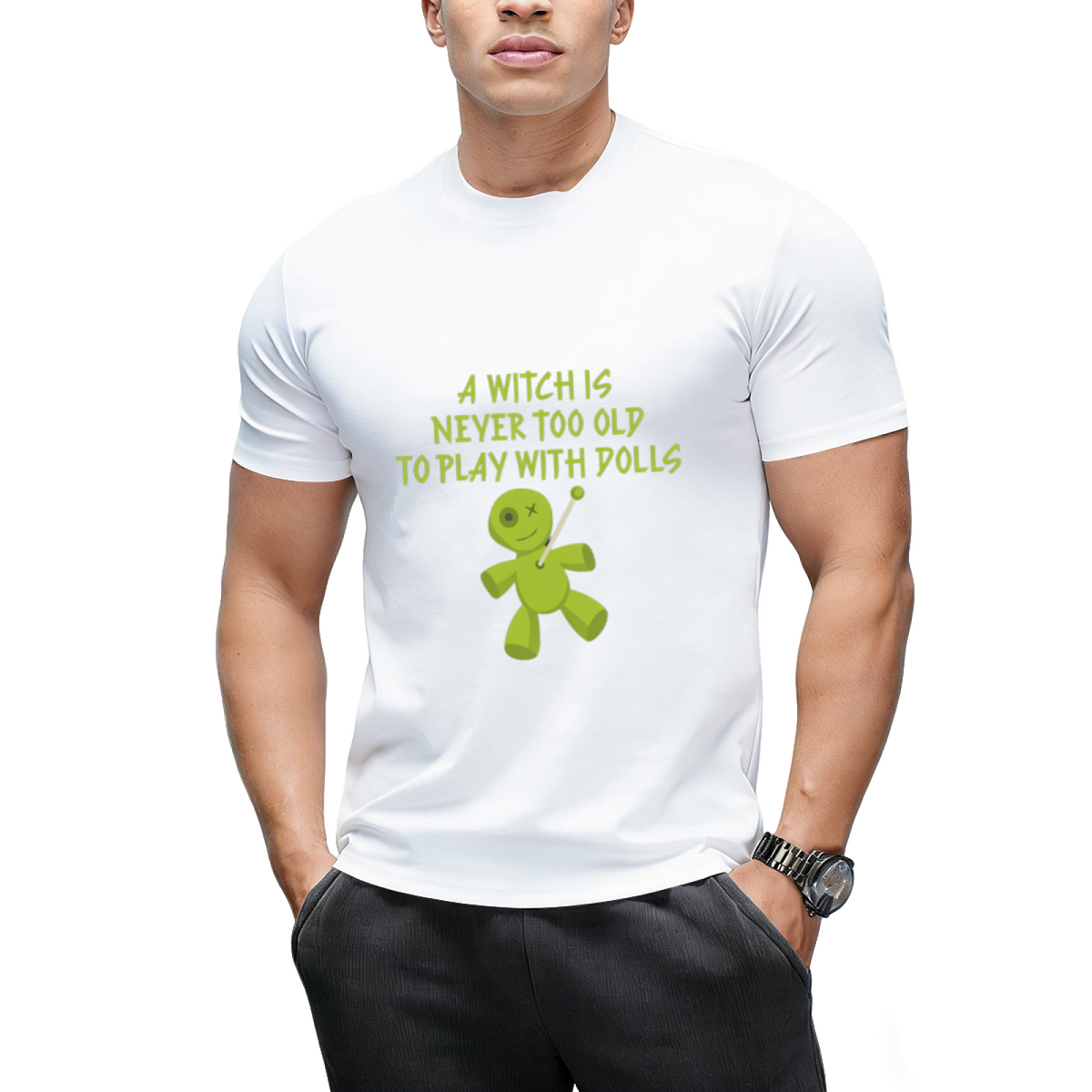 A Witch is Never Too Old To Play With Dolls Cheeky Witch T-Shirt