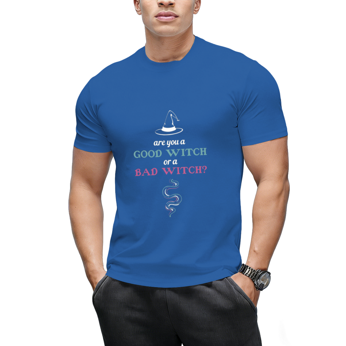 Are You A Good Witch Or A Bad Witch Halloween Cute Graphic Design T-Shirt
