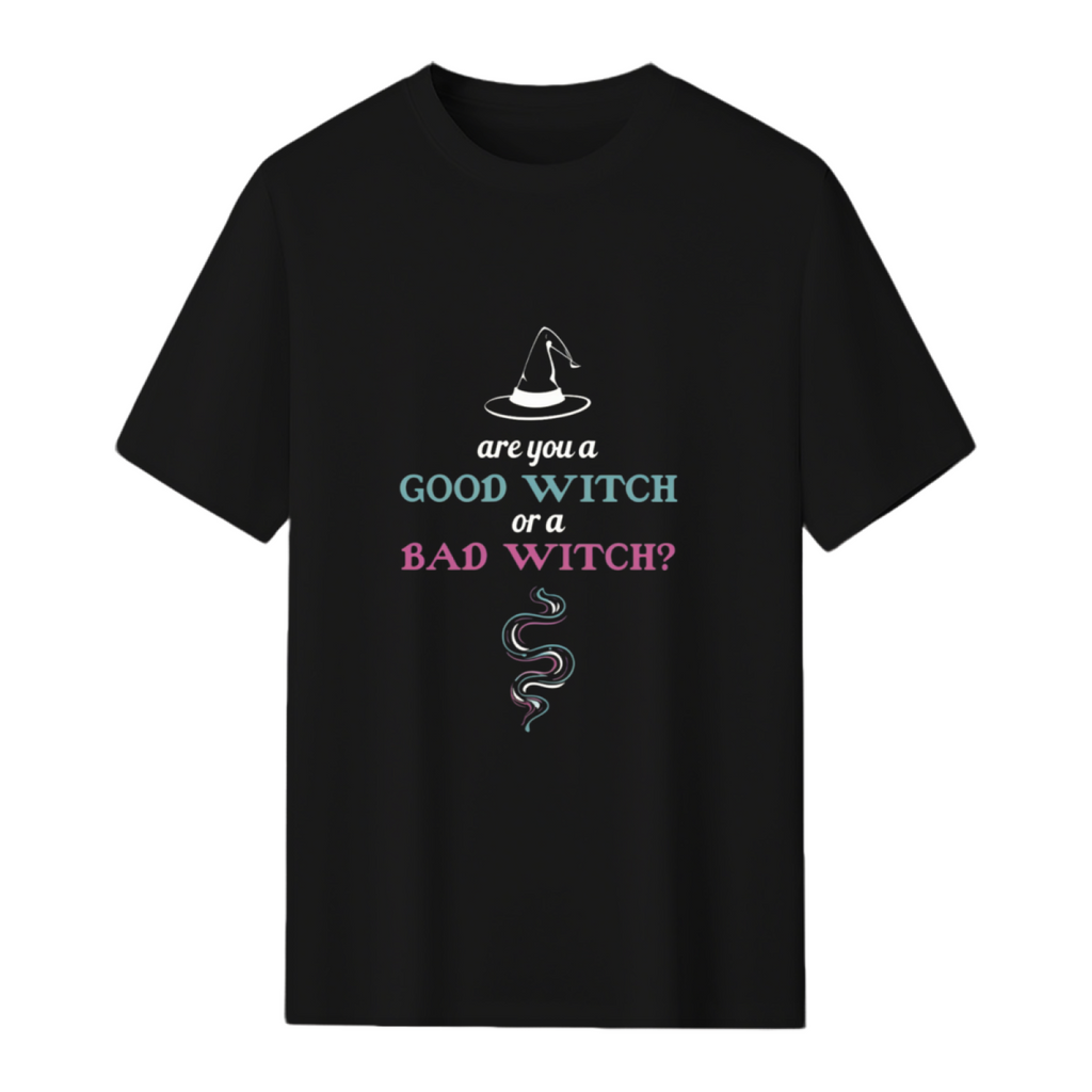 Are You A Good Witch Or A Bad Witch Halloween Cute Graphic Design T-Shirt