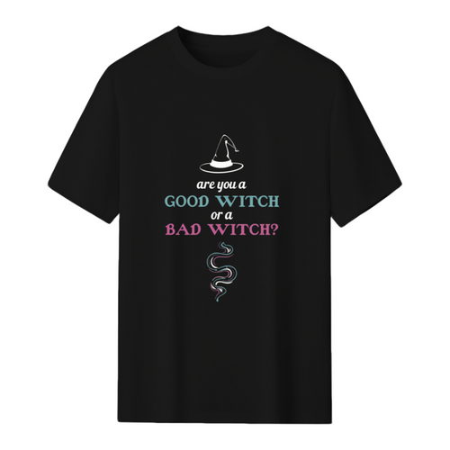 Are You A Good Witch Or A Bad Witch Halloween Cute Graphic Design T-Shirt